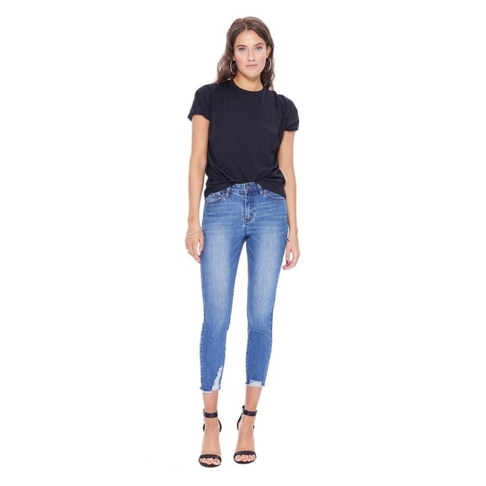 NEW- Light HIGH RISE STRETCHY ANKLE SKINNY